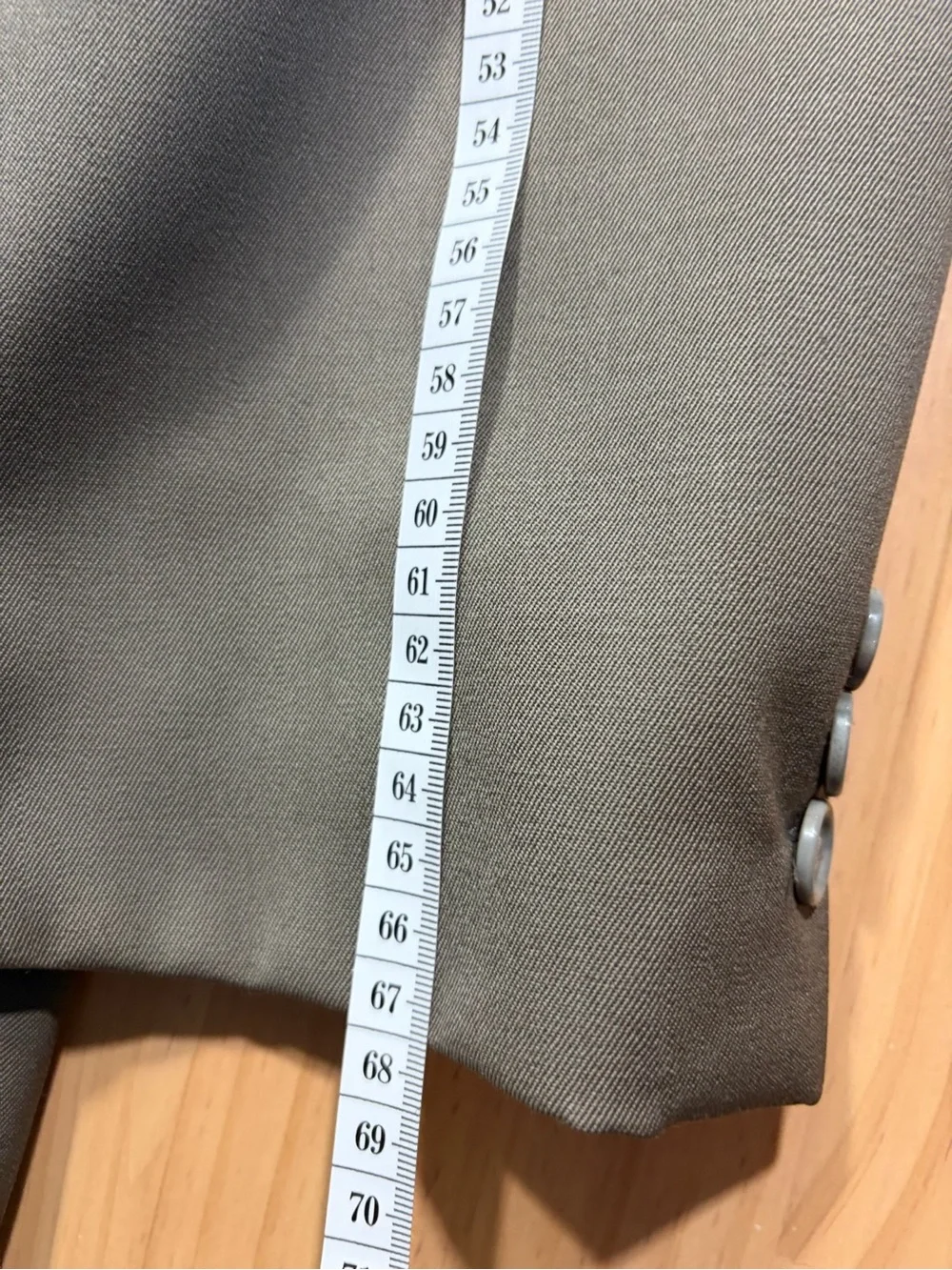 Double-Breasted Blazer in Olive Green W